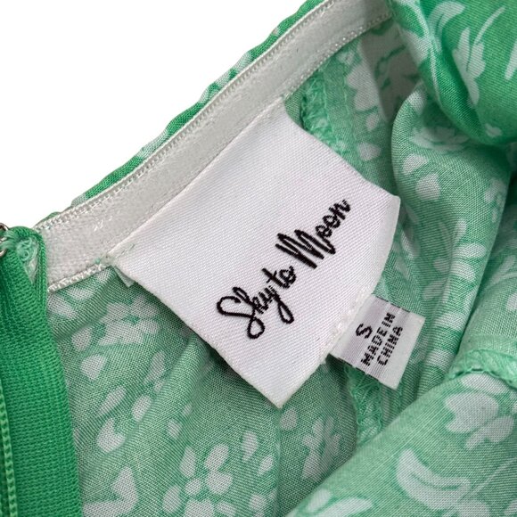 Women’s Sky to the Moon dress mini light  green/white floral 2000s - Picture 2 of 6